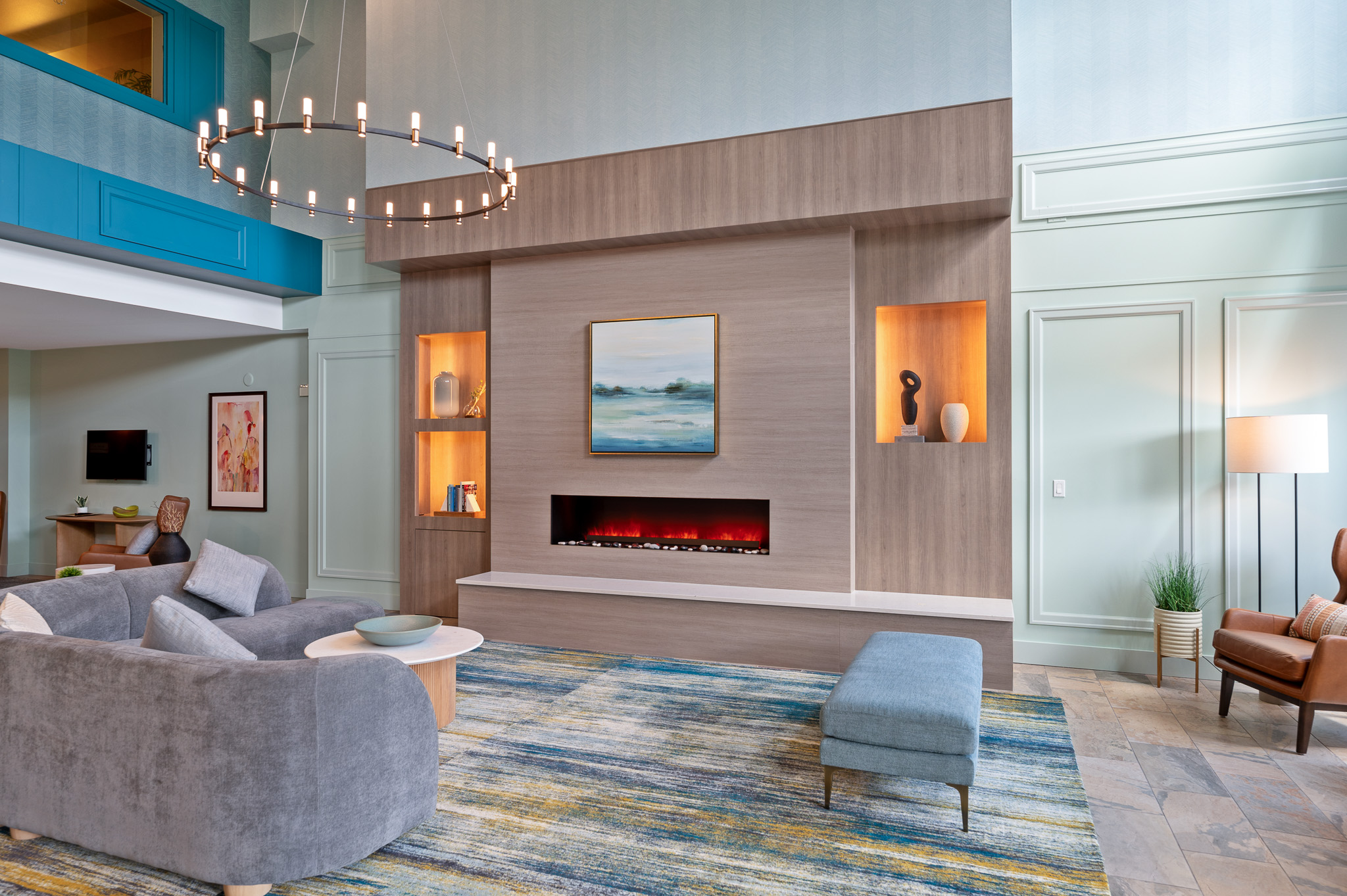 Lobby of a Seattle apartment building where a new resident might apply