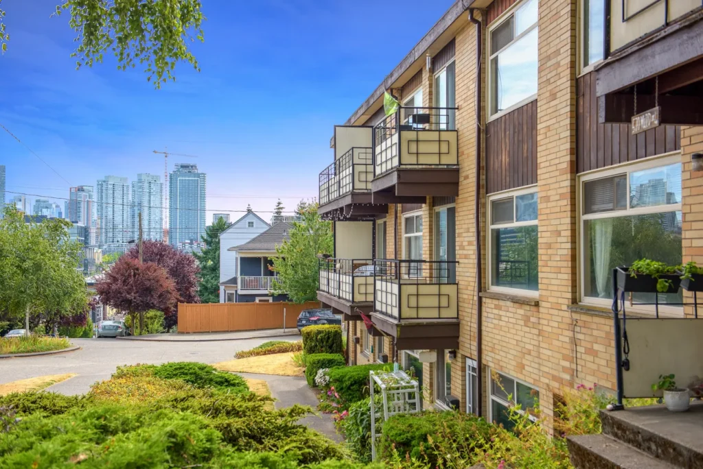 Upscale apartment building in Queen Anne, Seattle