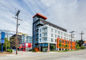 Modern mixed-use apartment building in Seattle