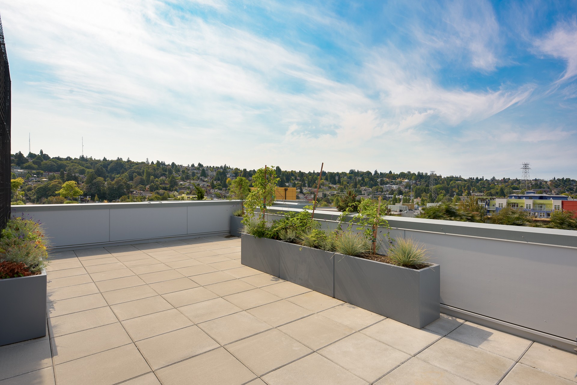 View over a Seattle neighborhood from a managed rental building